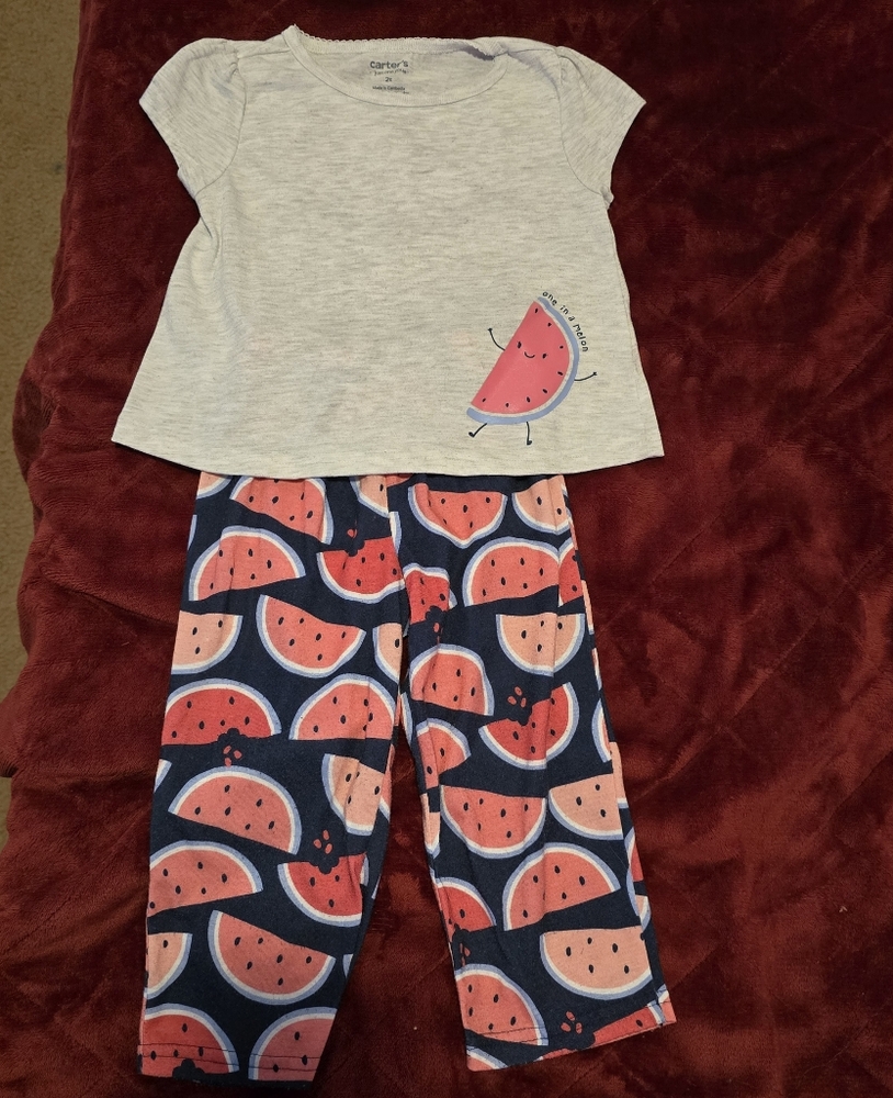 Watermelon Print Pajama Set